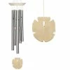 WOODSTOCK CHIMES Signature Collection, Woodstock Seashore Chime, Sand Dollar 24 in. Silver Wind Chime SSA