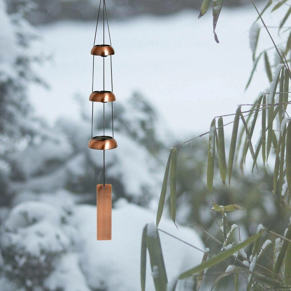 WOODSTOCK CHIMES Signature Collection, Woodstock Temple Bells, Trio, 24 in. Copper Wind Bell - Image 7
