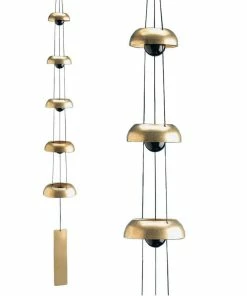 WOODSTOCK CHIMES Signature Collection, Woodstock Temple Bells, Quintet, 32 in. Brass Wind Bell