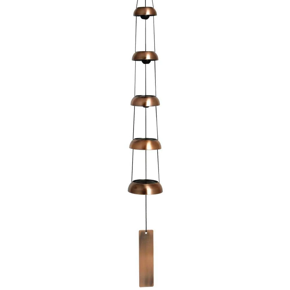 WOODSTOCK CHIMES Signature Collection, Woodstock Temple Bells, Quintet, 32 in. Copper Wind Bell