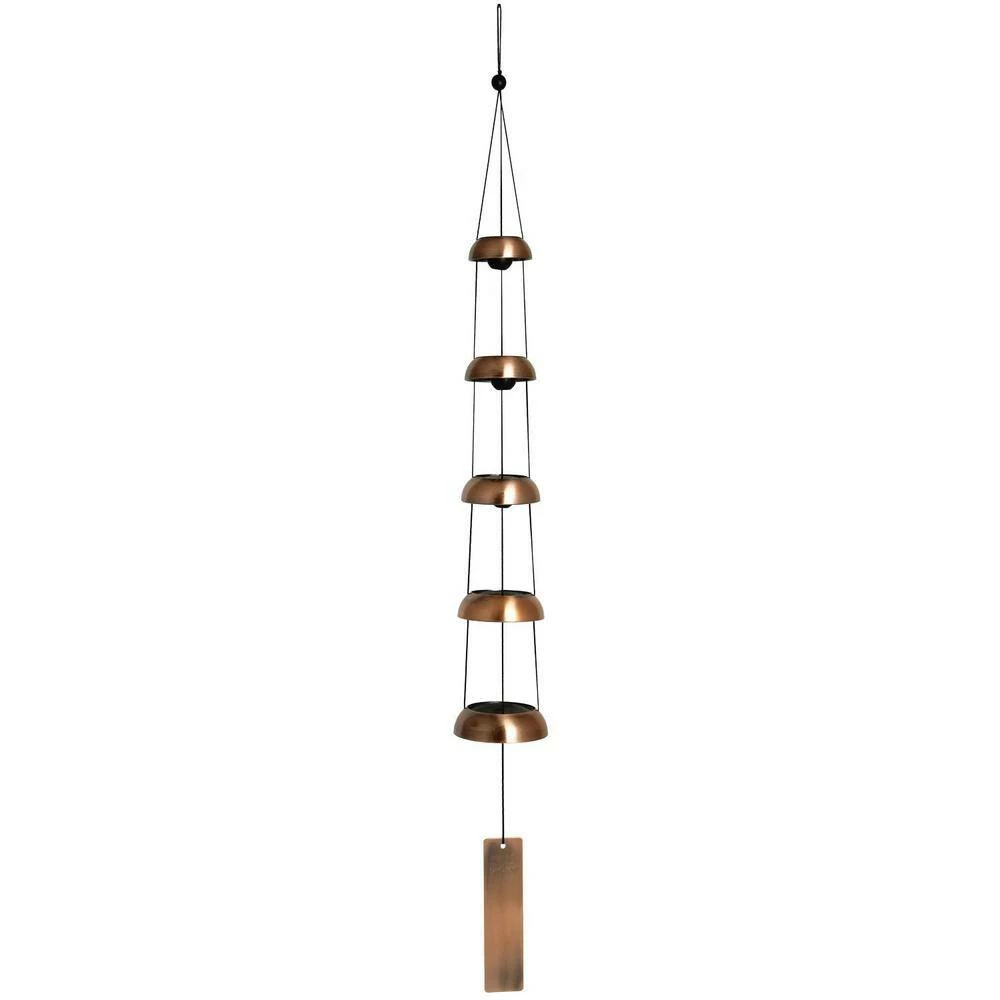 WOODSTOCK CHIMES Signature Collection, Woodstock Temple Bells, Quintet, 32 in. Copper Wind Bell - Image 2
