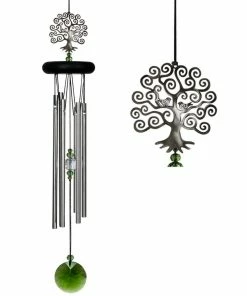 WOODSTOCK CHIMES Signature Collection, Crystal Tree of Life Chime, 19 in. Silver Wind Chime WFTE