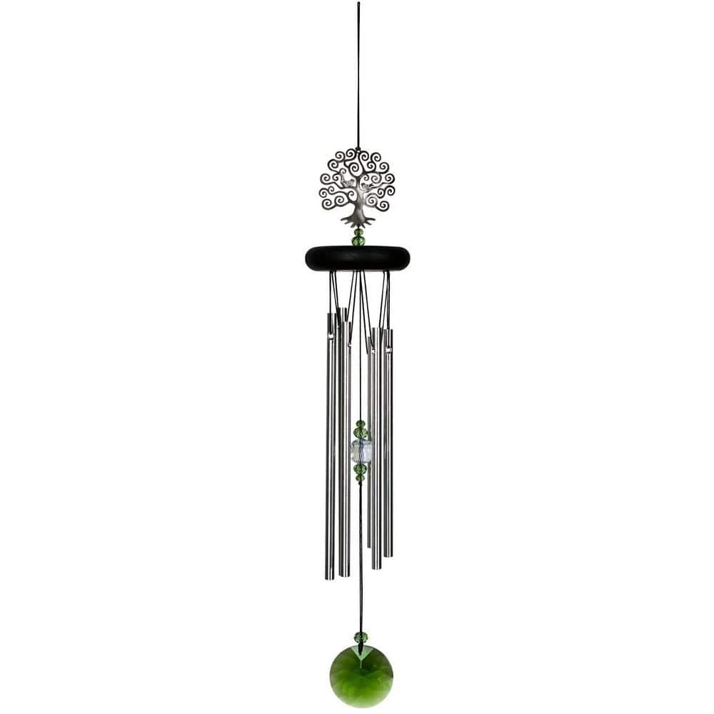 WOODSTOCK CHIMES Signature Collection, Crystal Tree of Life Chime, 19 in. Silver Wind Chime WFTE - Image 2