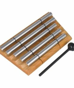 WOODSTOCK CHIMES Signature Collection, Woodstock Zenergy Chime Quintet 1.2 in. Silver Chime ZENERGY5